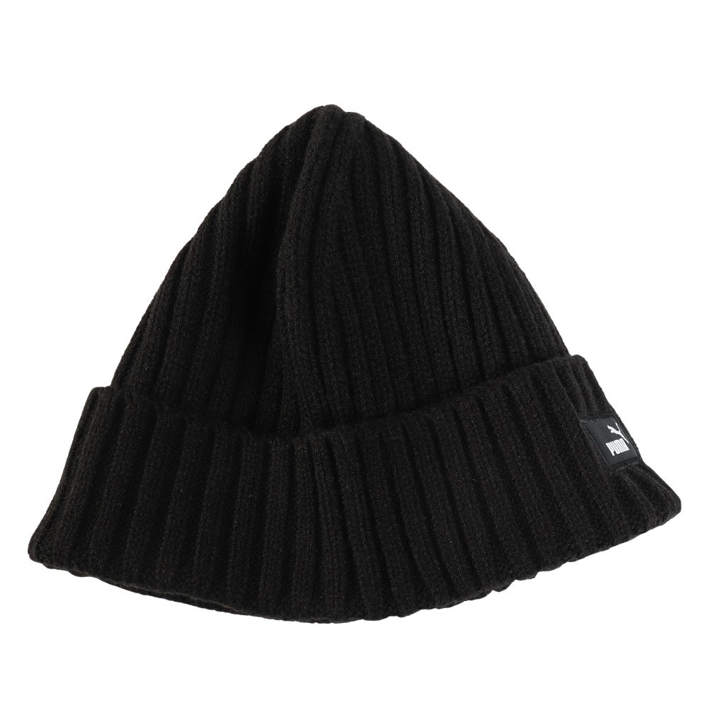 プーマ（PUMA）（メンズ、レディース）ニットキャップ ESS フィッシャーマン ビーニー 黒 02640101 ニット帽 帽子 フリーサイズ