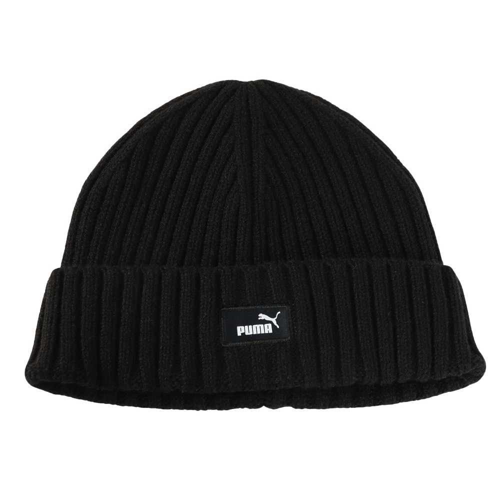 プーマ（PUMA）（メンズ、レディース）ニットキャップ ESS フィッシャーマン ビーニー 黒 02640101 ニット帽 帽子 フリーサイズ