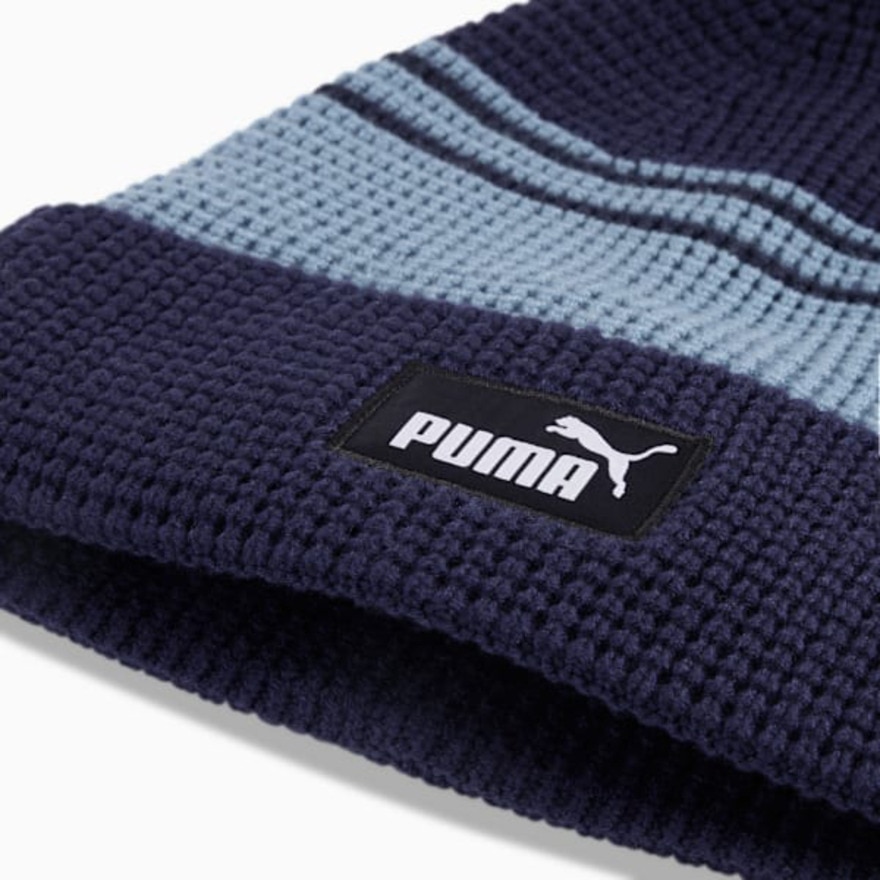 プーマ（PUMA）（メンズ、レディース）帽子 ニットキャップ  ESS  ミッドクラウン  ポム  ビーニー  紺 ネイビー 02655001 シンプル 防寒小物 あったか