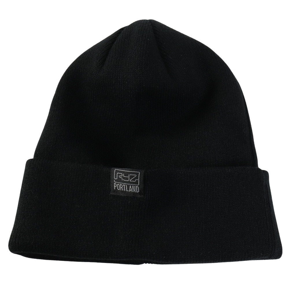 ライズ（RYZ）（メンズ）ニットキャップ ベーシックカフワッチ 黒 RZ20ST25FW0026 BLK 帽子 ニット帽 防寒
