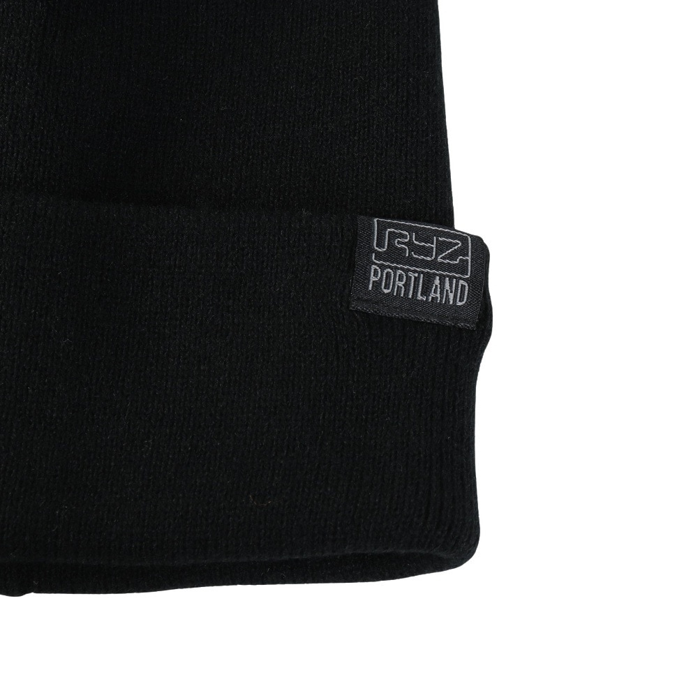 ライズ（RYZ）（メンズ）ニットキャップ ベーシックカフワッチ 黒 RZ20ST25FW0026 BLK 帽子 ニット帽 防寒