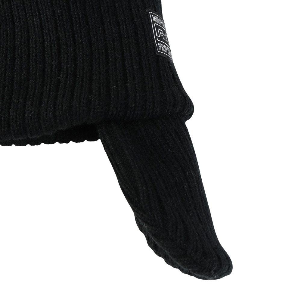 ライズ（RYZ）（メンズ）イヤーカバー ニットキャップ 黒 RZ20ST25FW0027 BLK ニット帽 イヤーカバー付き 耳当て付き 