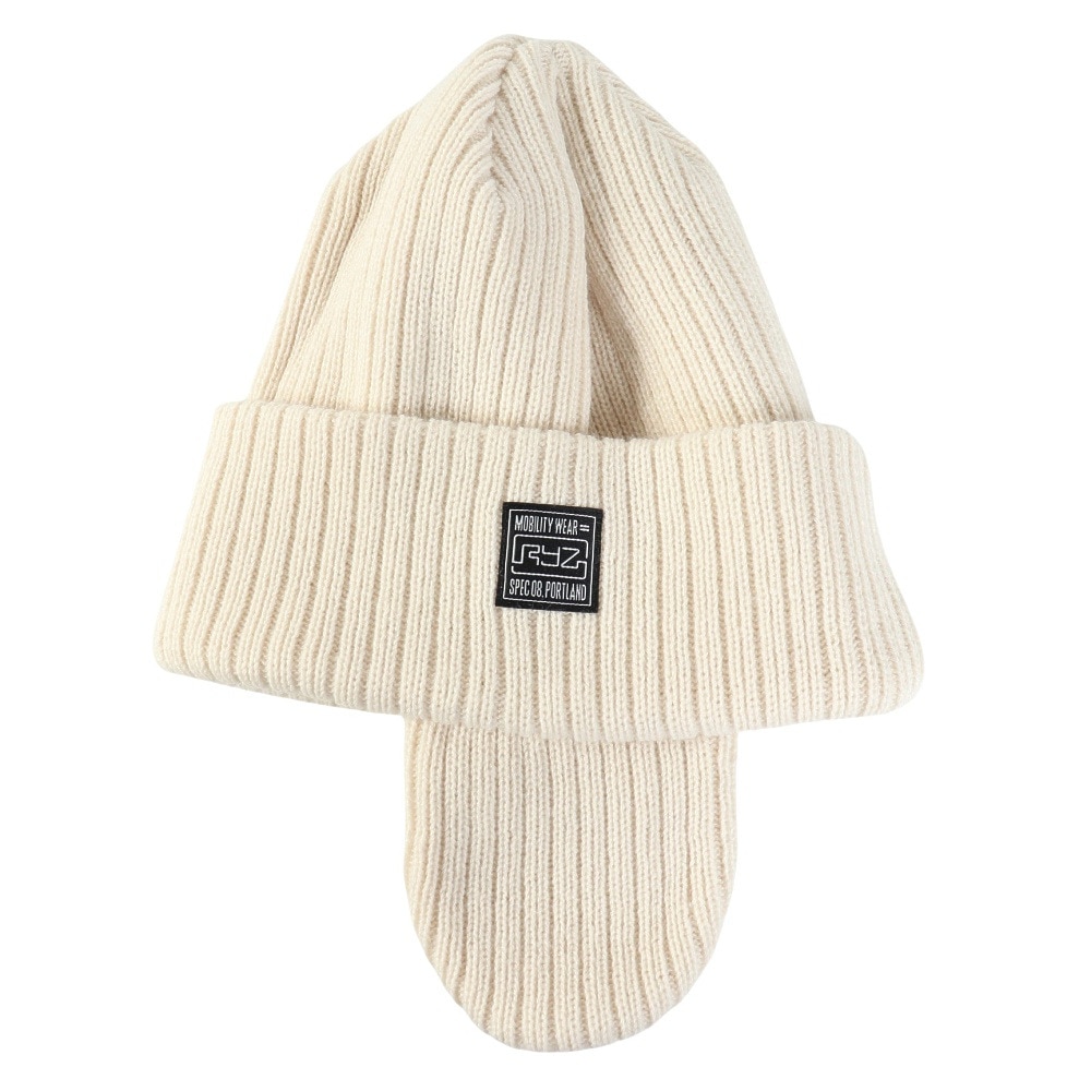 ライズ（RYZ）（メンズ）イヤーカバーニットキャップ アイボリー RZ20ST25FW0027 IVR ニットキャップ ニット帽 イヤーフラップ 耳当て付き