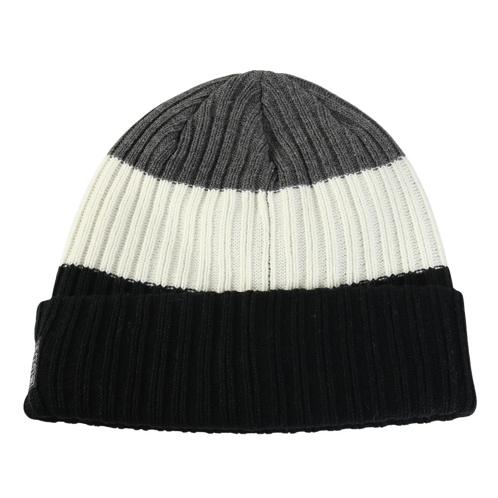 ライズ（RYZ）（メンズ）ニットキャップ ボーダーボリュームリブカフワッチ 黒×白 RZ20ST25FW0028 BKXWH 帽子 ニット帽 防寒