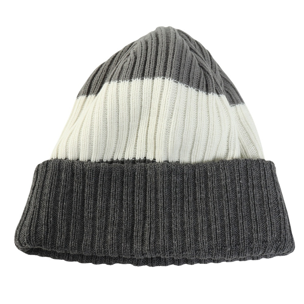 ライズ（RYZ）（メンズ）ニットキャップ ボーダーボリュームリブカフワッチ チャコールグレー RZ20ST25FW0028 CGRY 帽子 ニット帽 防寒