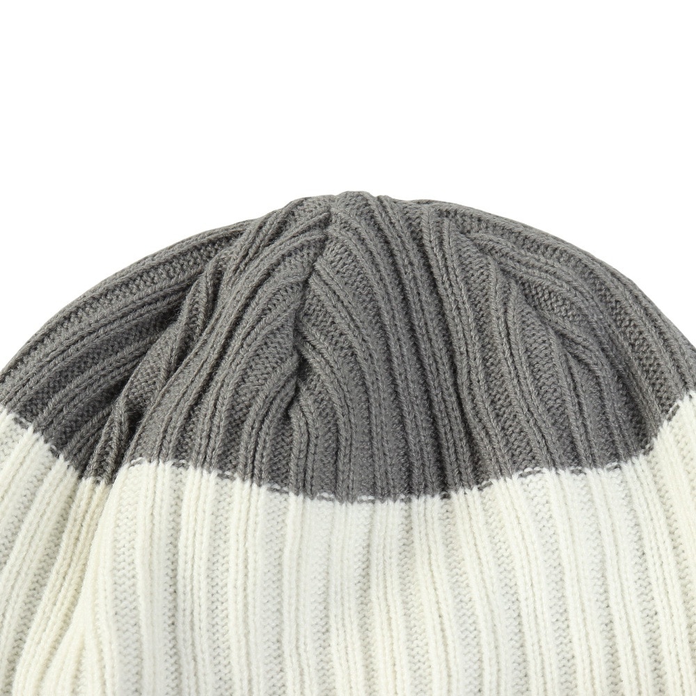 ライズ（RYZ）（メンズ）ニットキャップ ボーダーボリュームリブカフワッチ チャコールグレー RZ20ST25FW0028 CGRY 帽子 ニット帽 防寒