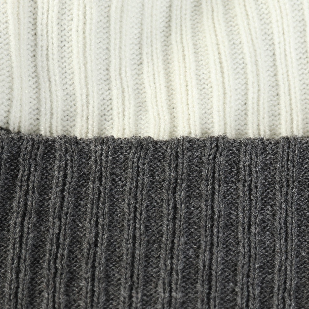 ライズ（RYZ）（メンズ）ニットキャップ ボーダーボリュームリブカフワッチ チャコールグレー RZ20ST25FW0028 CGRY 帽子 ニット帽 防寒