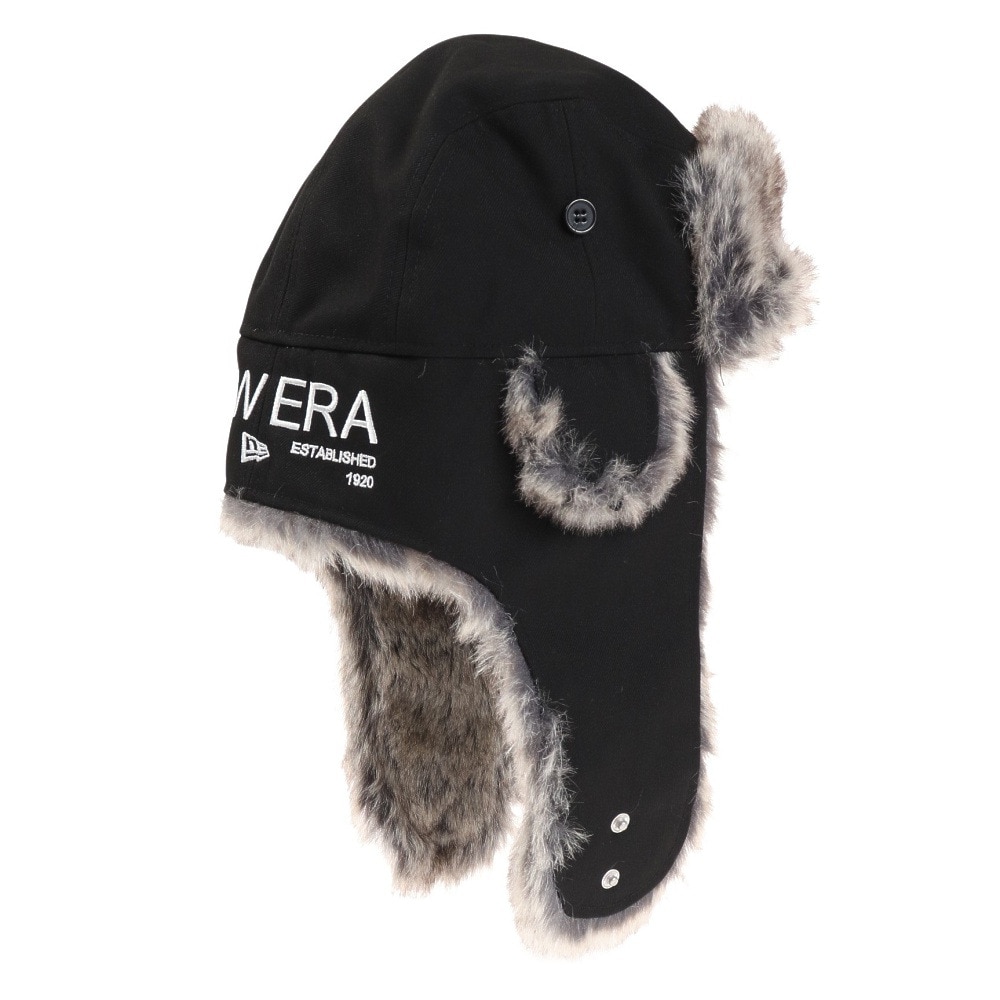 ニューエラ（NEW ERA）（メンズ）トラッパー The Trapper NEW ERA ロゴ ブラック 13327570 フライトキャップ  パイロットキャップ