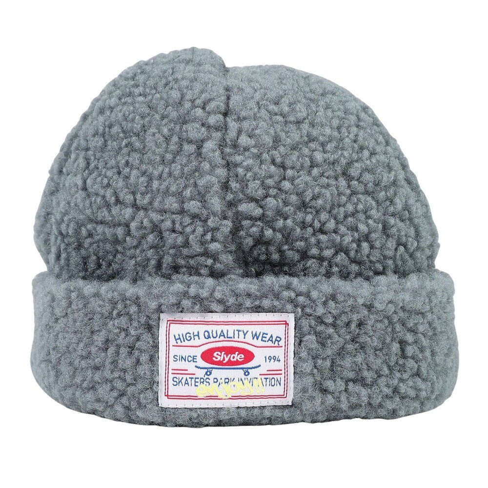 スライド（SLYDE）（メンズ）ニット帽 ボア ビーニー SL23FW-HAT005GRY フリーサイズ 防寒 紺
