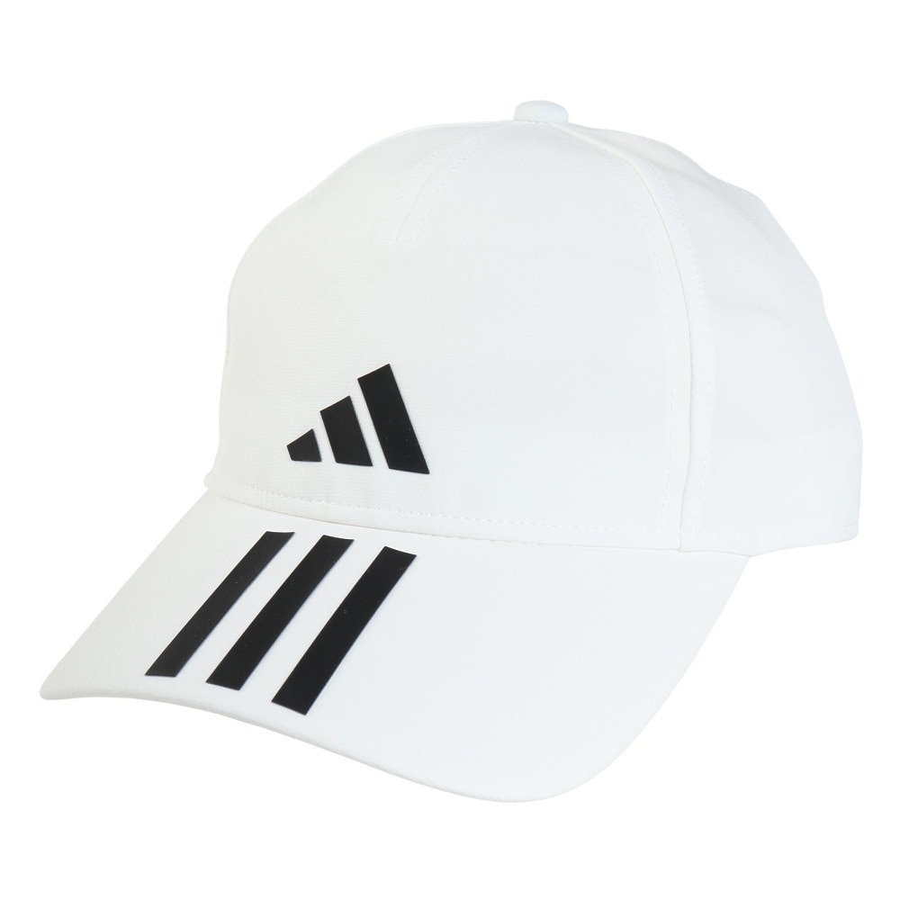 アディダス（adidas）（レディース）帽子 スリーストライプス AEROREADY ベースボールキャップ 白 54-57cm MKD80-HT2043 スポーツキャップ