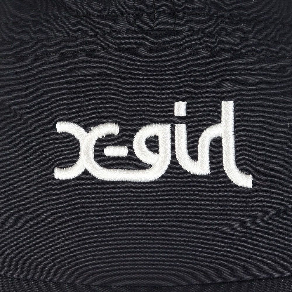 エックスガール（X-gir）（レディース）帽子 サンガード キャップ 黒 55-59cm 155251051003-BLACK スポーツキャップ UPF50+ 撥水 防風 サンガード付き