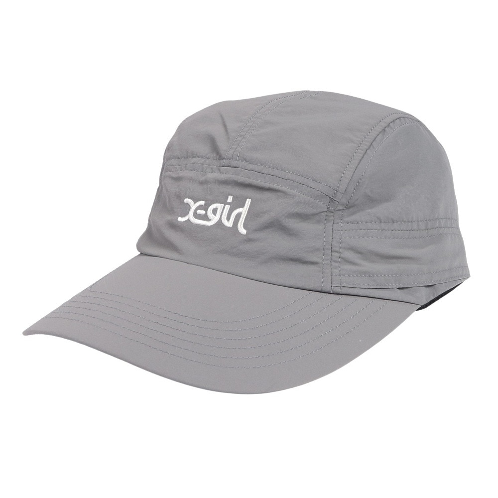 エックスガール（X-gir）（レディース）帽子 サンガード キャップ グレー 155251051003-GREY UPF50+ 撥水 防風 サンガード 日除け 日焼け対策 シンプル