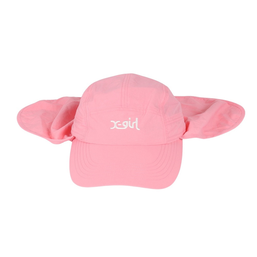 エックスガール（X-gir）（レディース）帽子 サンガード キャップ ピンク 155251051003-PINK UPF50+ 撥水 防風 サンガード 日除け 日焼け対策 シンプル