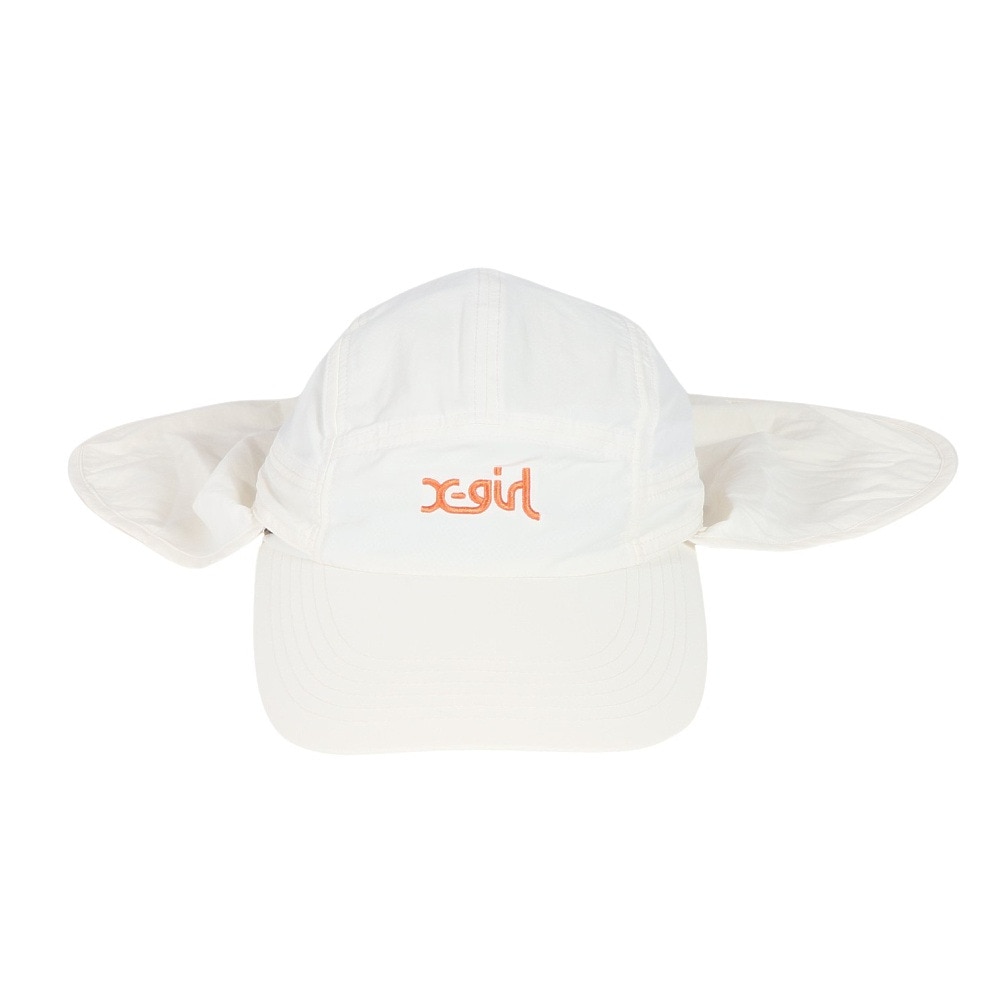 エックスガール（X-gir）（レディース）帽子 サンガード キャップ 白 155251051003-WHITE UPF50+ 撥水 防風 サンガード 日除け 日焼け対策 シンプル
