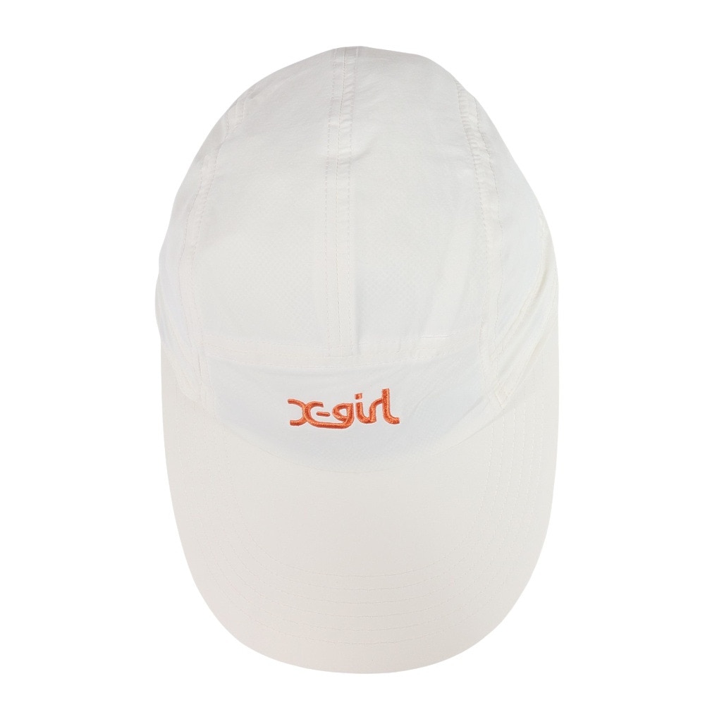 エックスガール（X-gir）（レディース）帽子 サンガード キャップ 白 155251051003-WHITE UPF50+ 撥水 防風 サンガード 日除け 日焼け対策 シンプル