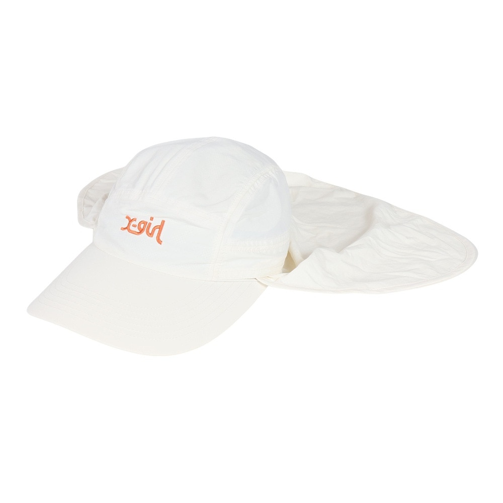 エックスガール（X-gir）（レディース）帽子 サンガード キャップ 白 155251051003-WHITE UPF50+ 撥水 防風 サンガード 日除け 日焼け対策 シンプル