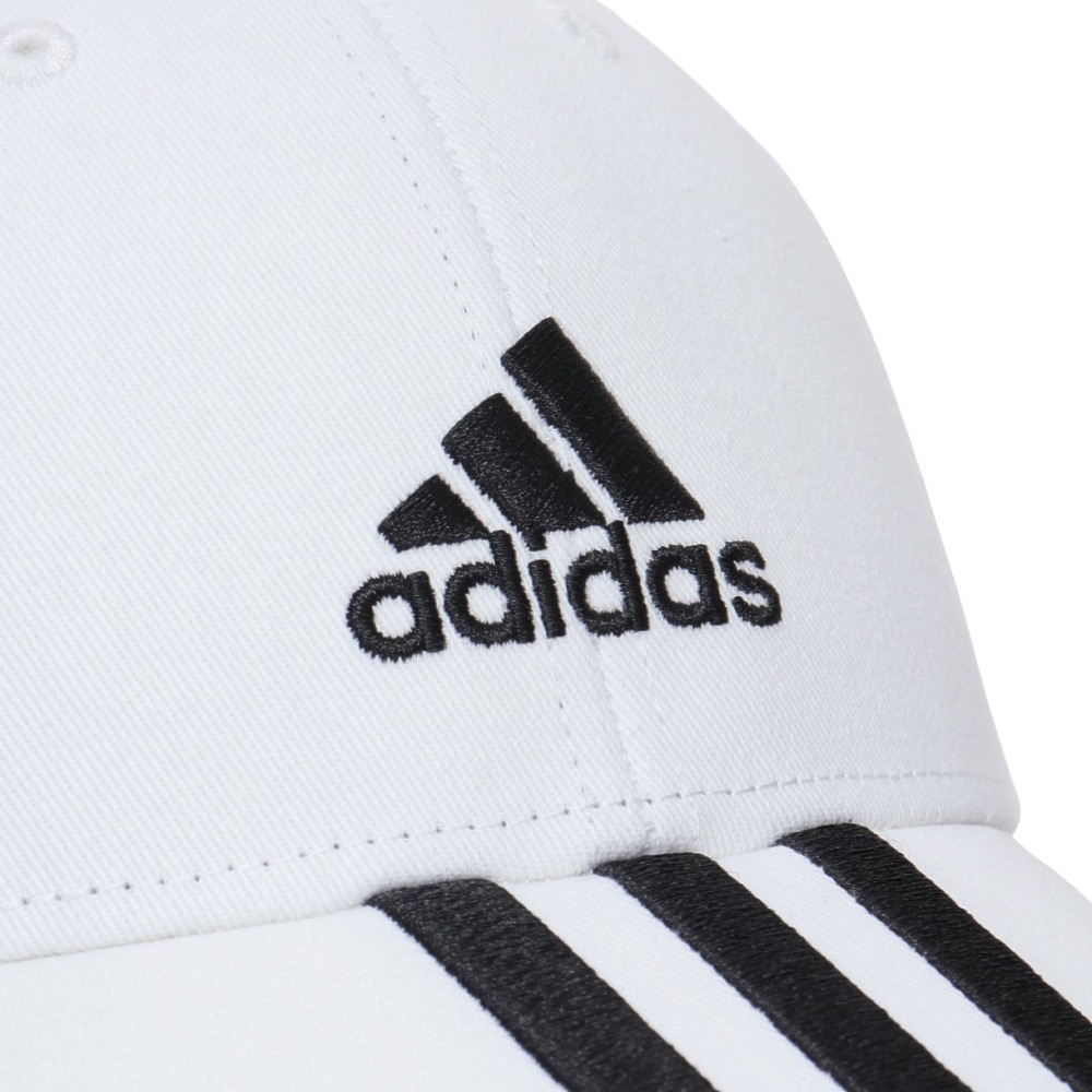 アディダス（adidas）（メンズ、レディース）スリーストライプス コットンツイル ベースボール キャップ 帽子 DKH29-II3509  Mサイズ  白
