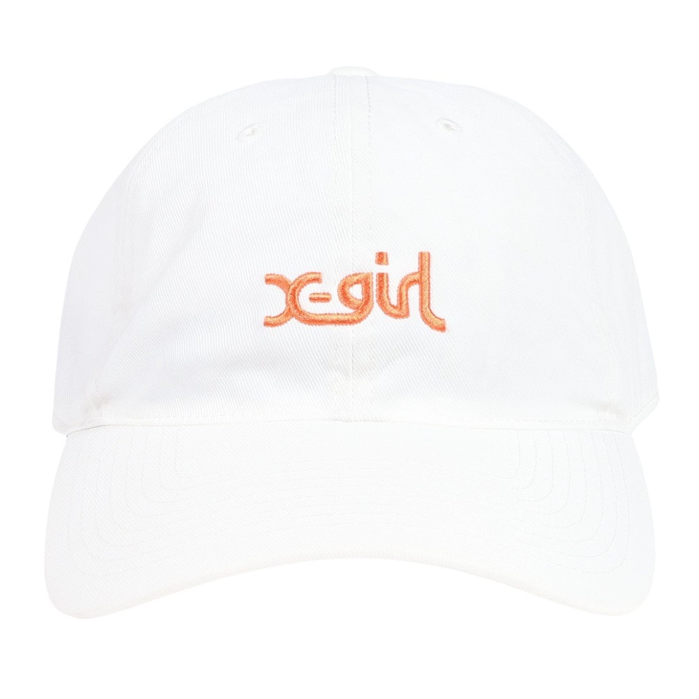 エックスガール（X-gir）（レディース）帽子 ベーシック キャップ 白 155251051002-WHITE UPF50+ 6パネル ファッション おしゃれ スト系 カジュアル メッシュ