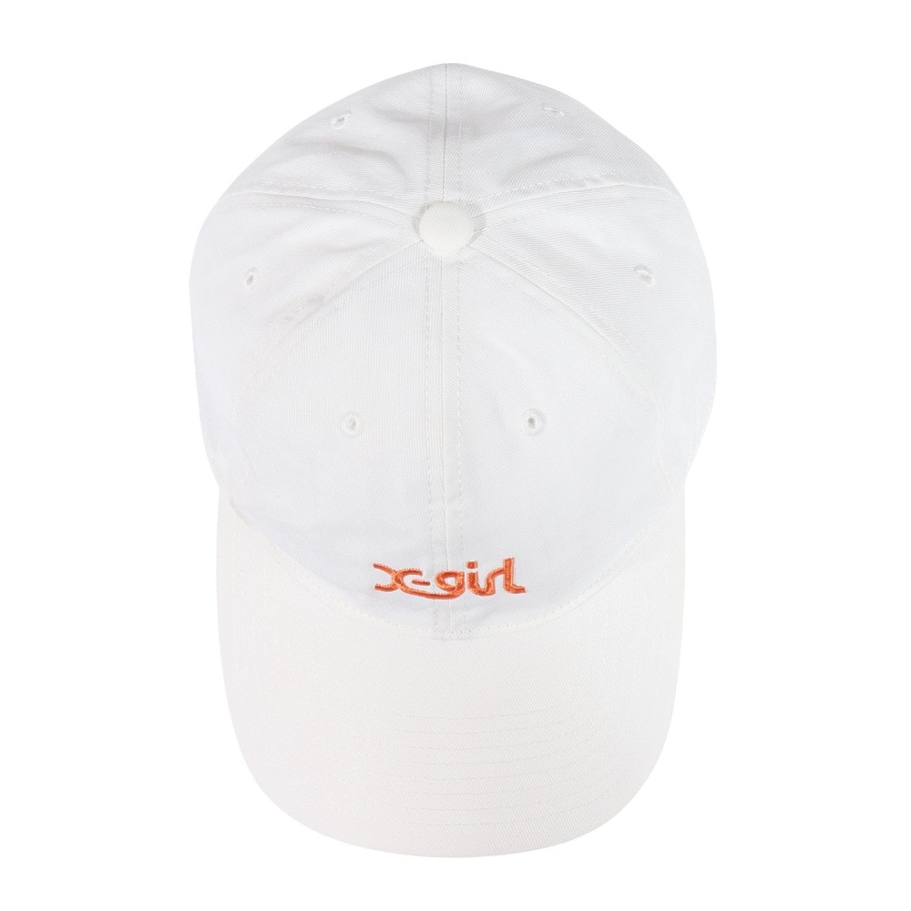 エックスガール（X-gir）（レディース）帽子 ベーシック キャップ 白 155251051002-WHITE UPF50+ 6パネル ファッション おしゃれ スト系 カジュアル メッシュ