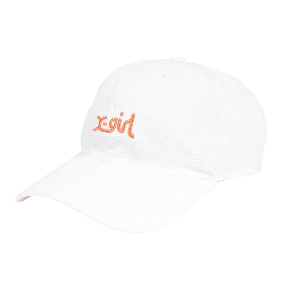 エックスガール（X-gir）（レディース）帽子 ベーシック キャップ 白 155251051002-WHITE UPF50+ 6パネル ファッション おしゃれ スト系 カジュアル メッシュ