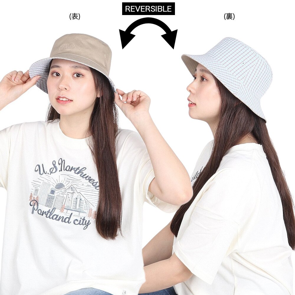 フィラ（FILA）（レディース）リバーシブル バケットハット 24101320393570 ベージュ