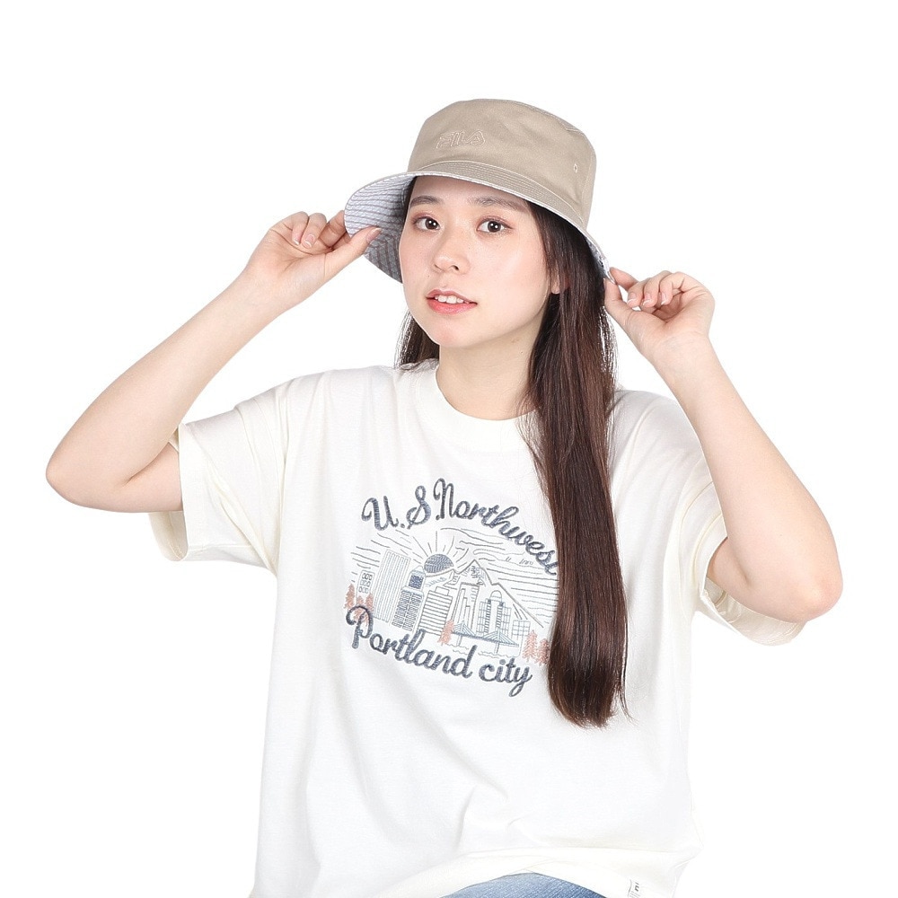 フィラ（FILA）（レディース）リバーシブル バケットハット 24101320393570 ベージュ