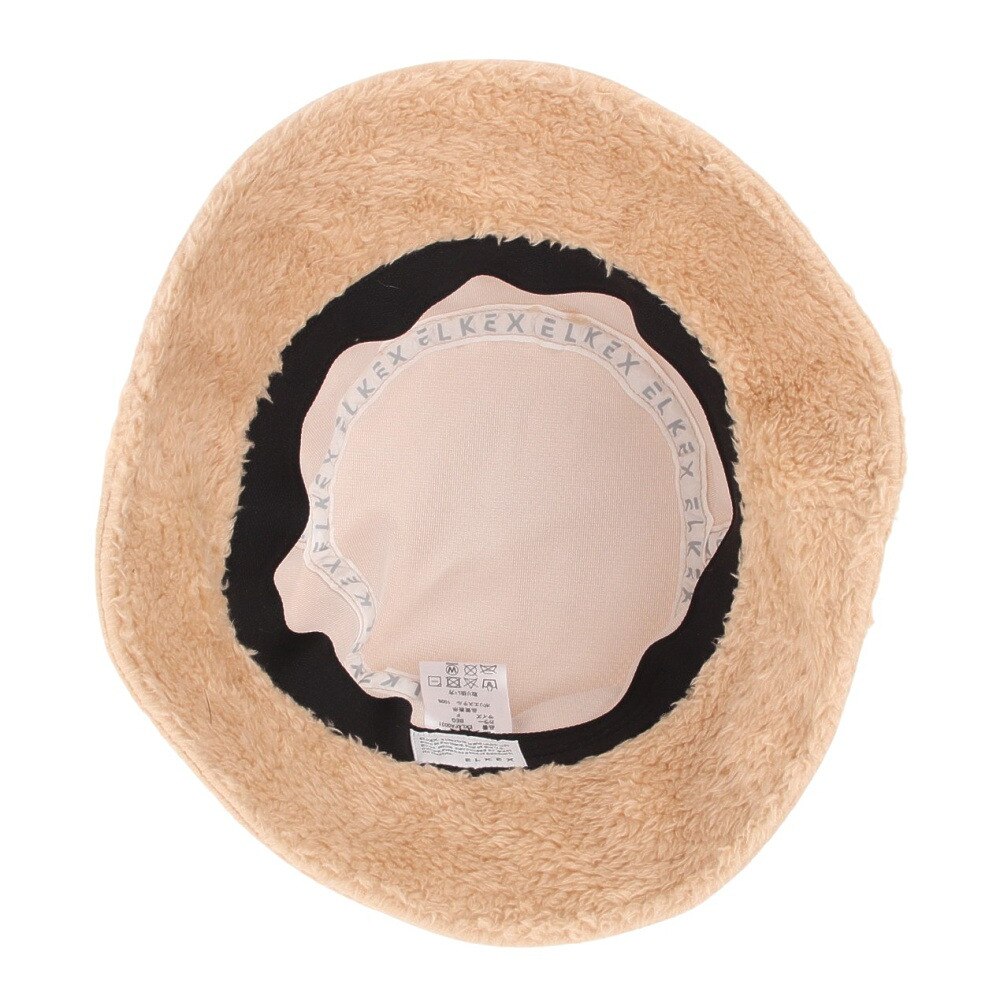 エルケクス（ELKEX）（レディース）FUR ロゴ バケットハット バケハ EKL4FA0031 BEG ベージュ フリーサイズ 防寒