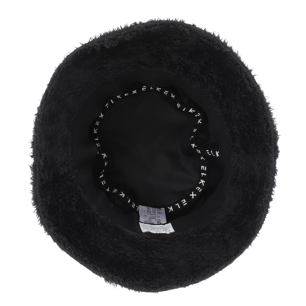 エルケクス（ELKEX）（レディース）FUR ロゴ バケットハット バケハ EKL4FA0031 BLK 黒 フリーサイズ 防寒