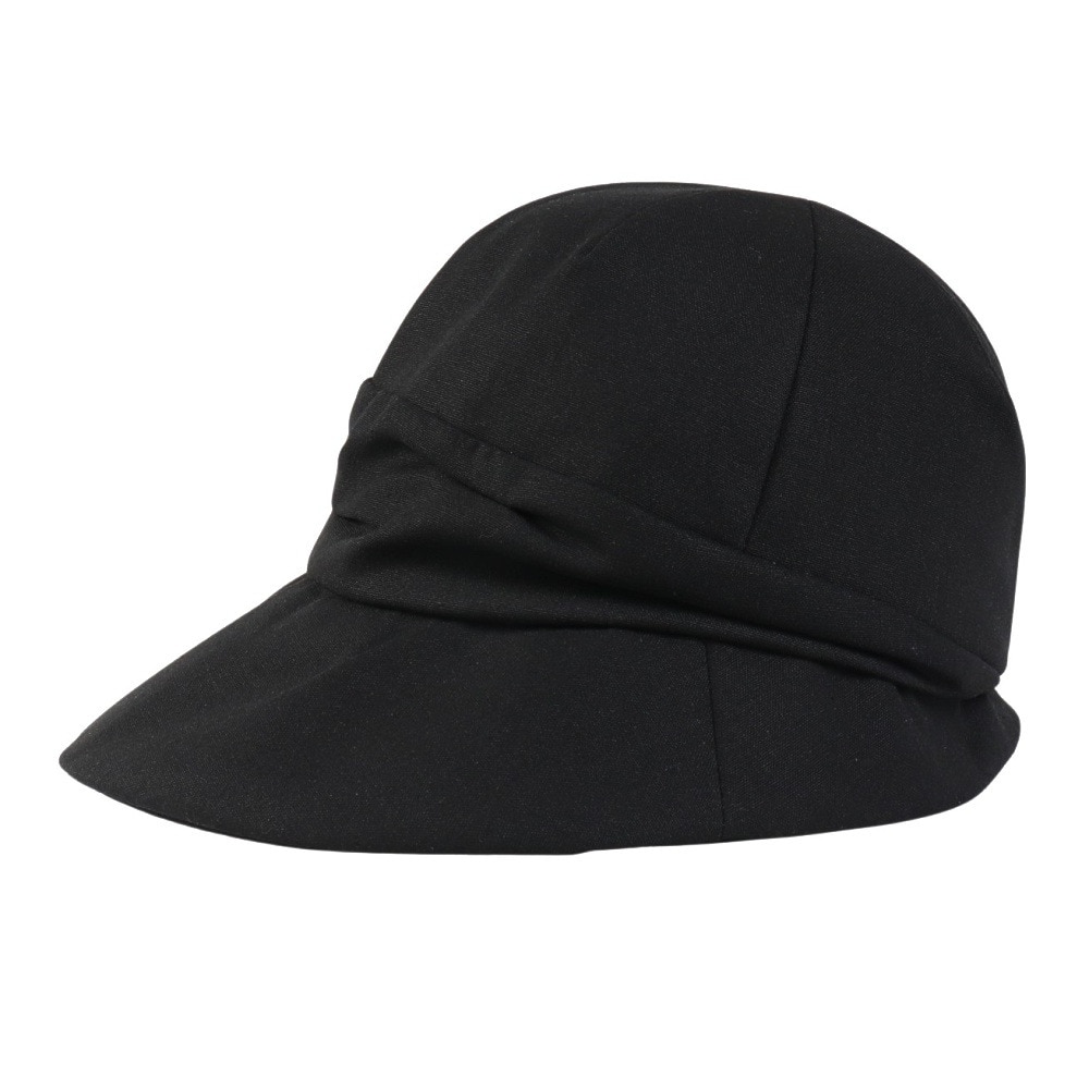 クー（Coo.）（レディース）ピンチキャスケット 黒 898CO5ST0010 BLK UVカット 紫外線対策 紫外線予防 吸汗速乾 接触冷感 シンプル 庭仕事 畑仕事