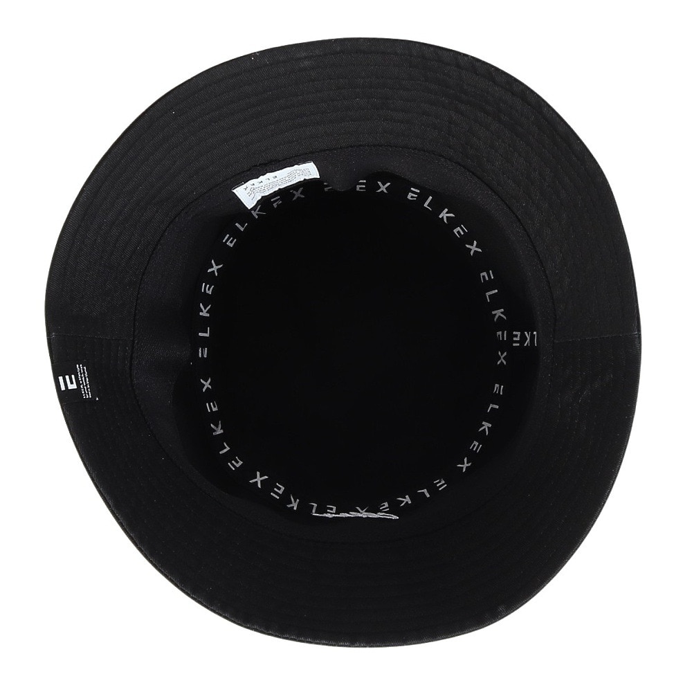 エルケクス（ELKEX）（レディース）帽子 ベーシックバケットハット 黒 EXL5SP0006 BLK 吸汗速乾 サイズ調整 日除け 日焼け対策 スポーツキャップ ロゴ