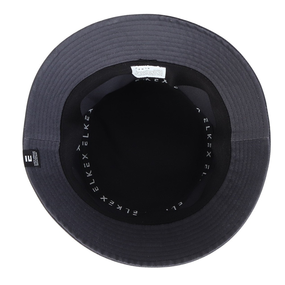エルケクス（ELKEX）（レディース）帽子 ベーシックバケットハット チャコールグレー EXL5SP0006 CGRY 吸汗速乾 サイズ調整 日焼け対策 スポーツキャップ