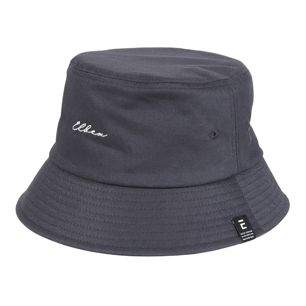 エルケクス（ELKEX）（レディース）帽子 ベーシックバケットハット チャコールグレー EXL5SP0006 CGRY 吸汗速乾 サイズ調整 日焼け対策 スポーツキャップ