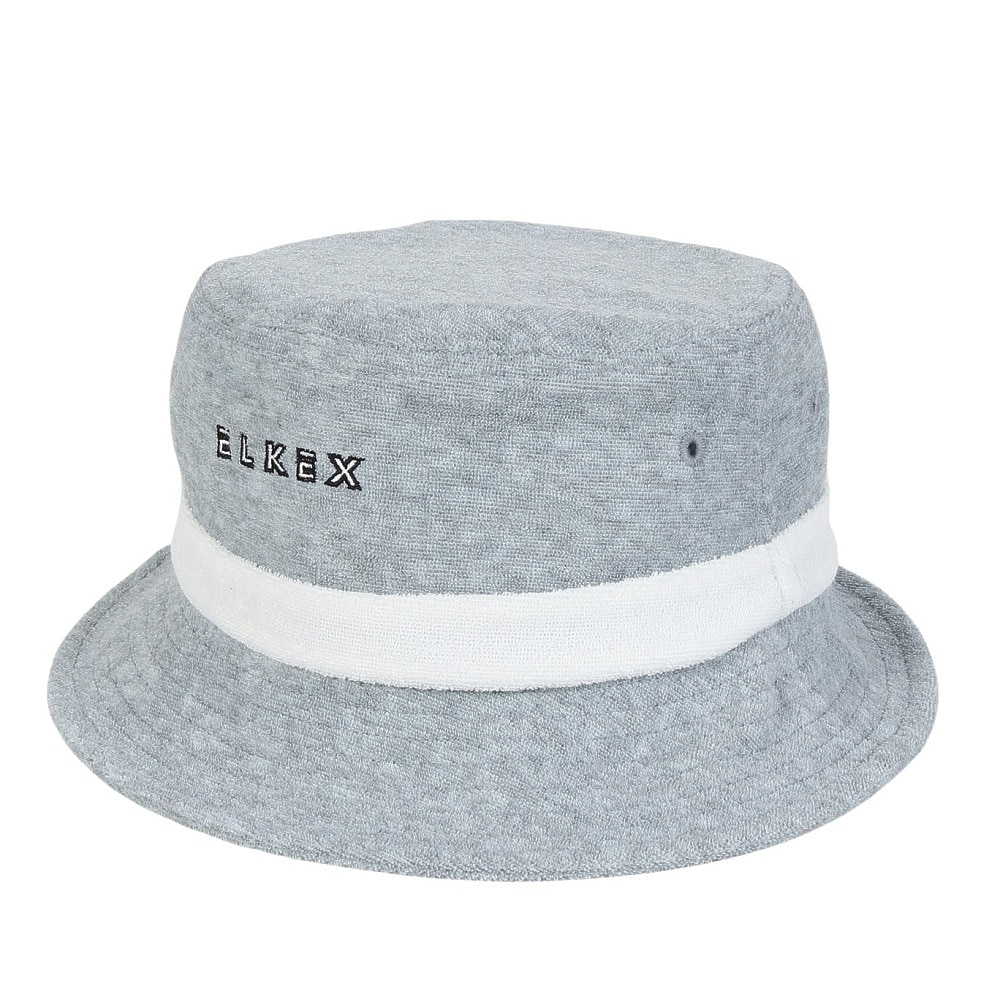 エルケクス（ELKEX）（レディース）パイルバケットハット グレー EXL5SP0007 GRY 吸汗速乾 ファッションおしゃれ カジュアル 紫外線 日焼け対策 シンプル