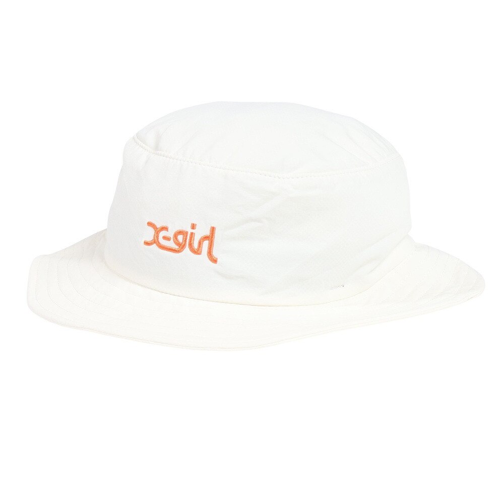 エックスガール（X-gir）（レディース）帽子 サンガード ハット 155251051004-WHITE UPF50+ 撥水 防風 サンガード 日除け 日焼け対策 シンプル