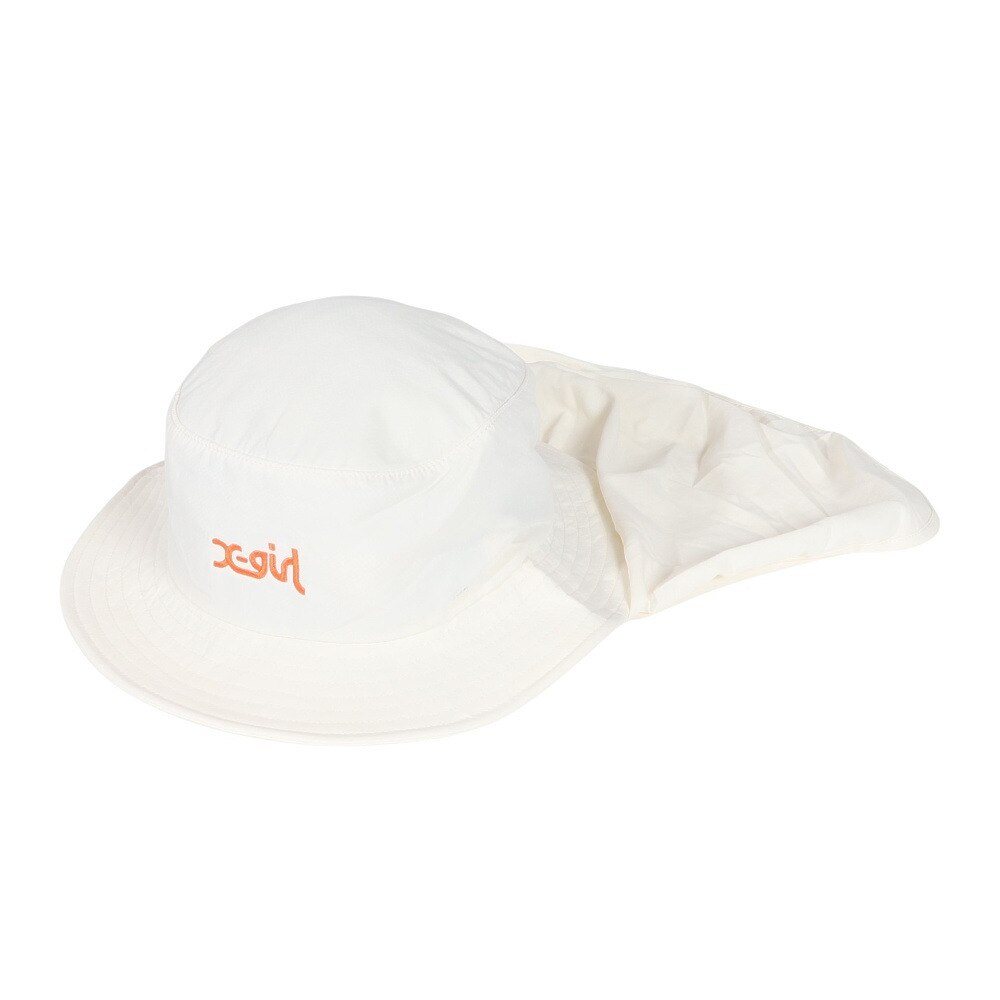 エックスガール（X-gir）（レディース）帽子 サンガード ハット 155251051004-WHITE UPF50+ 撥水 防風 サンガード 日除け 日焼け対策 シンプル