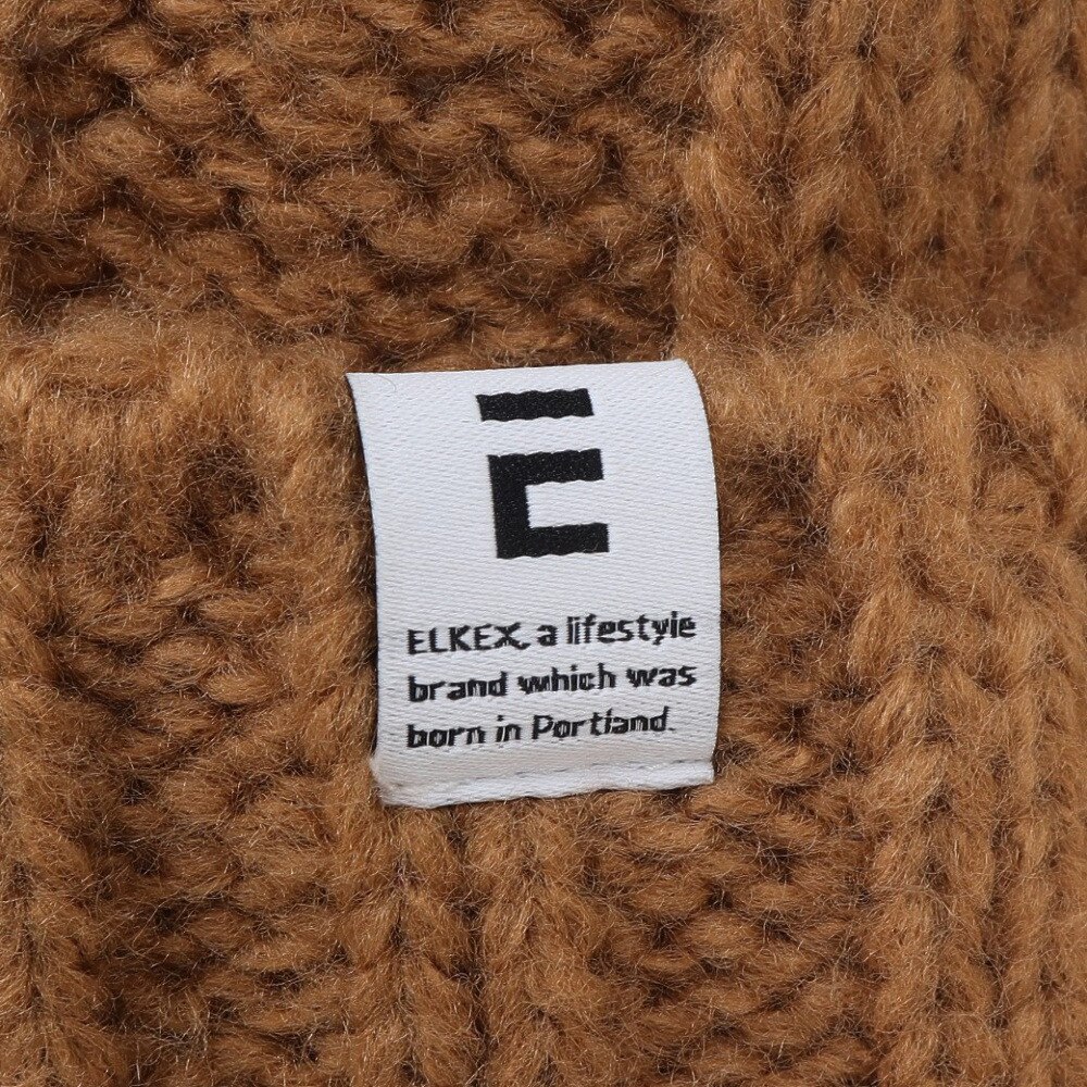 エルケクス（ELKEX）（レディース）ニット帽 イヤーカバーカフワッチ EKL3FA0021 BEG 防寒 フリーサイズ 耳当て付き ベージュ