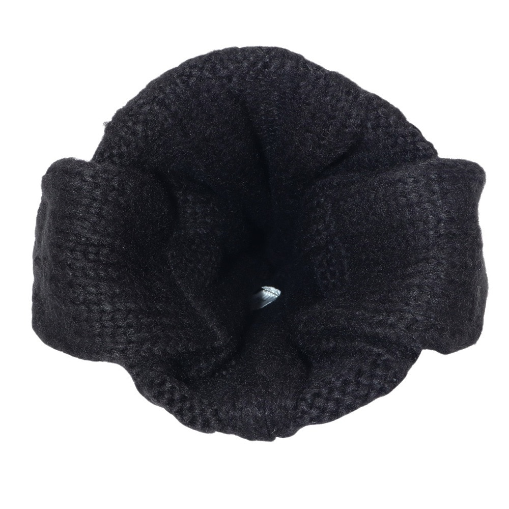 エルケクス（ELKEX）（レディース）ニット帽 イヤーカバーカフワッチ EKL3FA0021 BLK 防寒 フリーサイズ 耳当て付き 黒