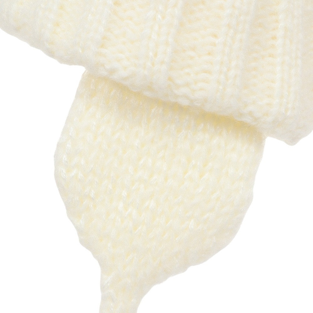 エルケクス（ELKEX）（レディース）ニット帽 イヤーカバーカフワッチ EKL3FA0021 OWHT 防寒 フリーサイズ 耳当て付き 白