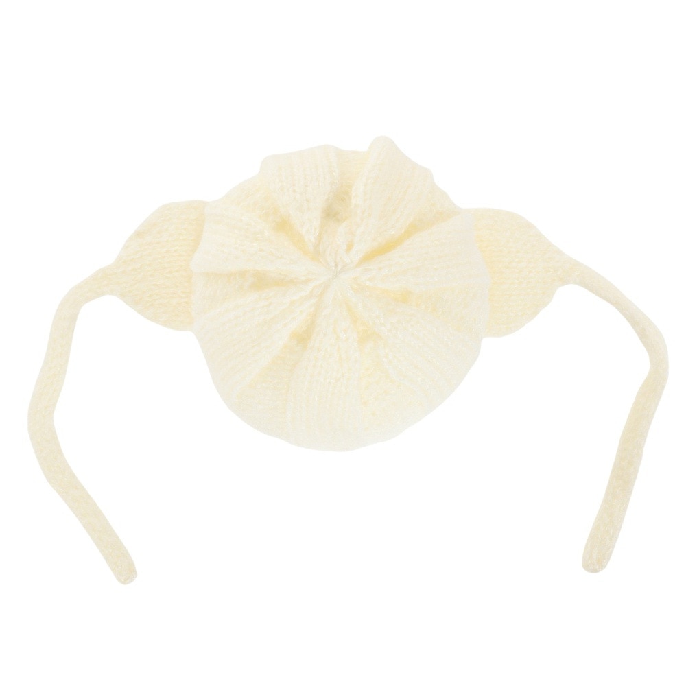 エルケクス（ELKEX）（レディース）ニット帽 イヤーカバーカフワッチ EKL3FA0021 OWHT 防寒 フリーサイズ 耳当て付き 白