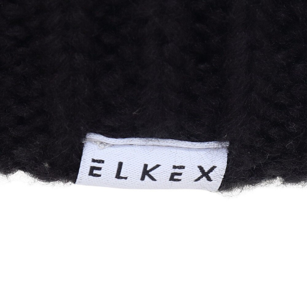 エルケクス（ELKEX）（レディース）ニット帽 ビッグカフワッチ EKL3FA0022 BLK 防寒 フリーサイズ 黒