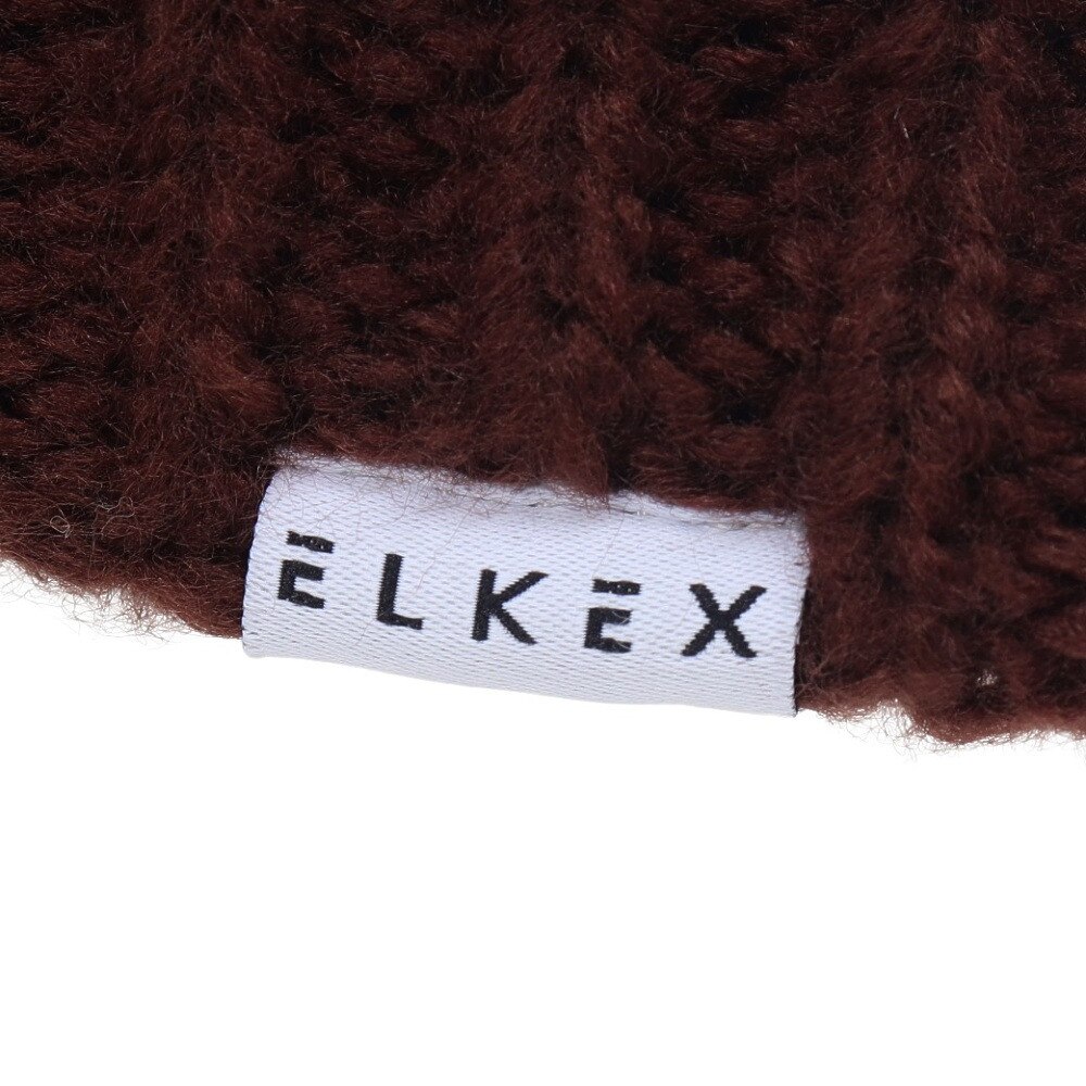 エルケクス（ELKEX）（レディース）ニット帽 ビッグカフワッチ EKL3FA0022 BRN 防寒 フリーサイズ ブラウン