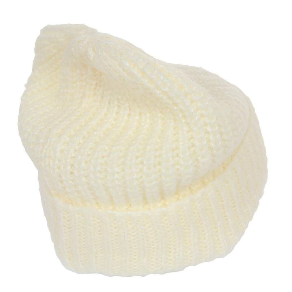 エルケクス（ELKEX）（レディース）ニット帽 ビッグカフワッチ EKL3FA0022 OWHT 防寒 フリーサイズ 白