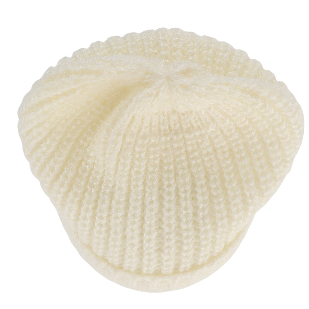 エルケクス（ELKEX）（レディース）ニット帽 ビッグカフワッチ EKL3FA0022 OWHT 防寒 フリーサイズ 白
