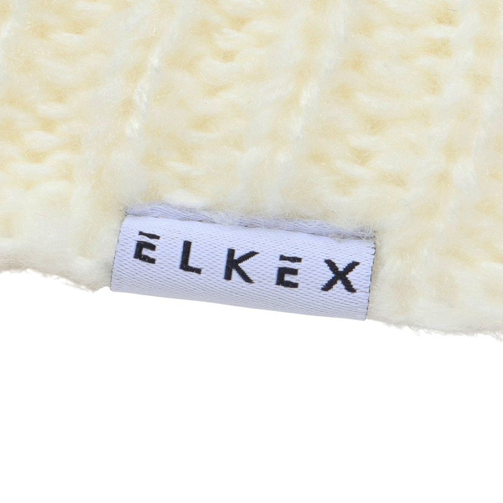 エルケクス（ELKEX）（レディース）ニット帽 ビッグカフワッチ EKL3FA0022 OWHT 防寒 フリーサイズ 白