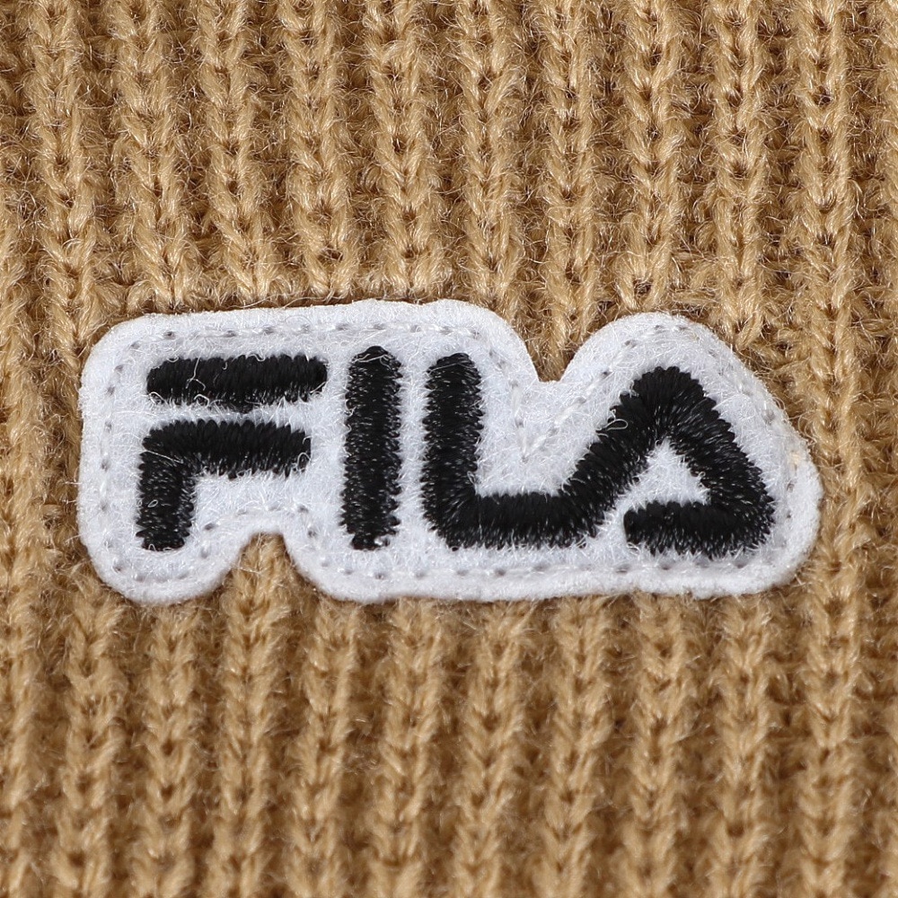 フィラ（FILA）（レディース）ニット帽 キャットイーズワッチ 23401320693970 防寒 ネコ耳 フリーサイズ ベージュ
