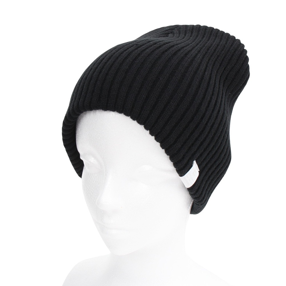 エルケクス（ELKEX）（レディース）ニット帽 BASIC リブ ワッチ 帽子 EKL4FA0033 BLK 黒 防寒 フリーサイズ