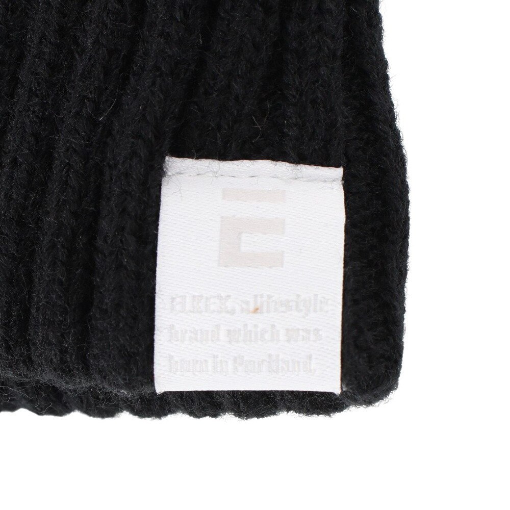 エルケクス（ELKEX）（レディース）ニット帽 BASIC リブ ワッチ 帽子 EKL4FA0033 BLK 黒 防寒 フリーサイズ