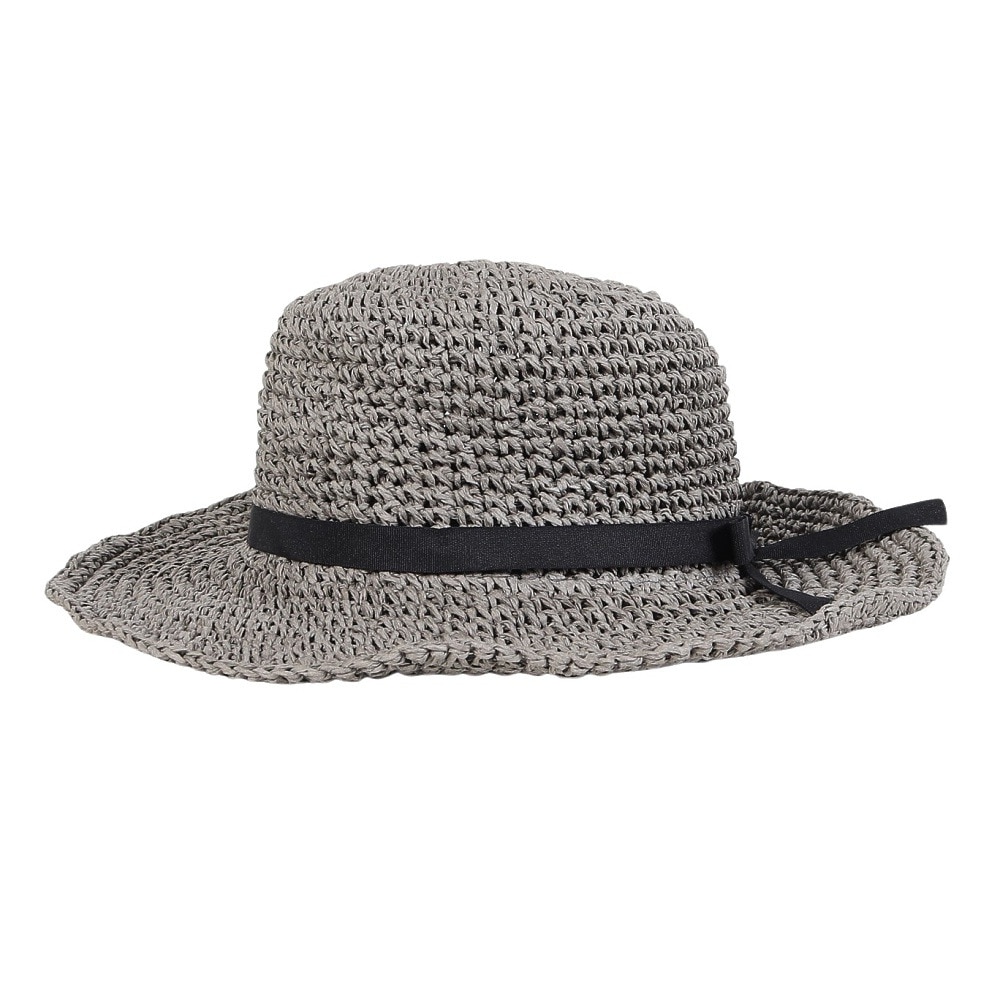 クー（Coo.）（レディース）ペーパーハット バックリボン グレー 898CO5ST0014 GRY