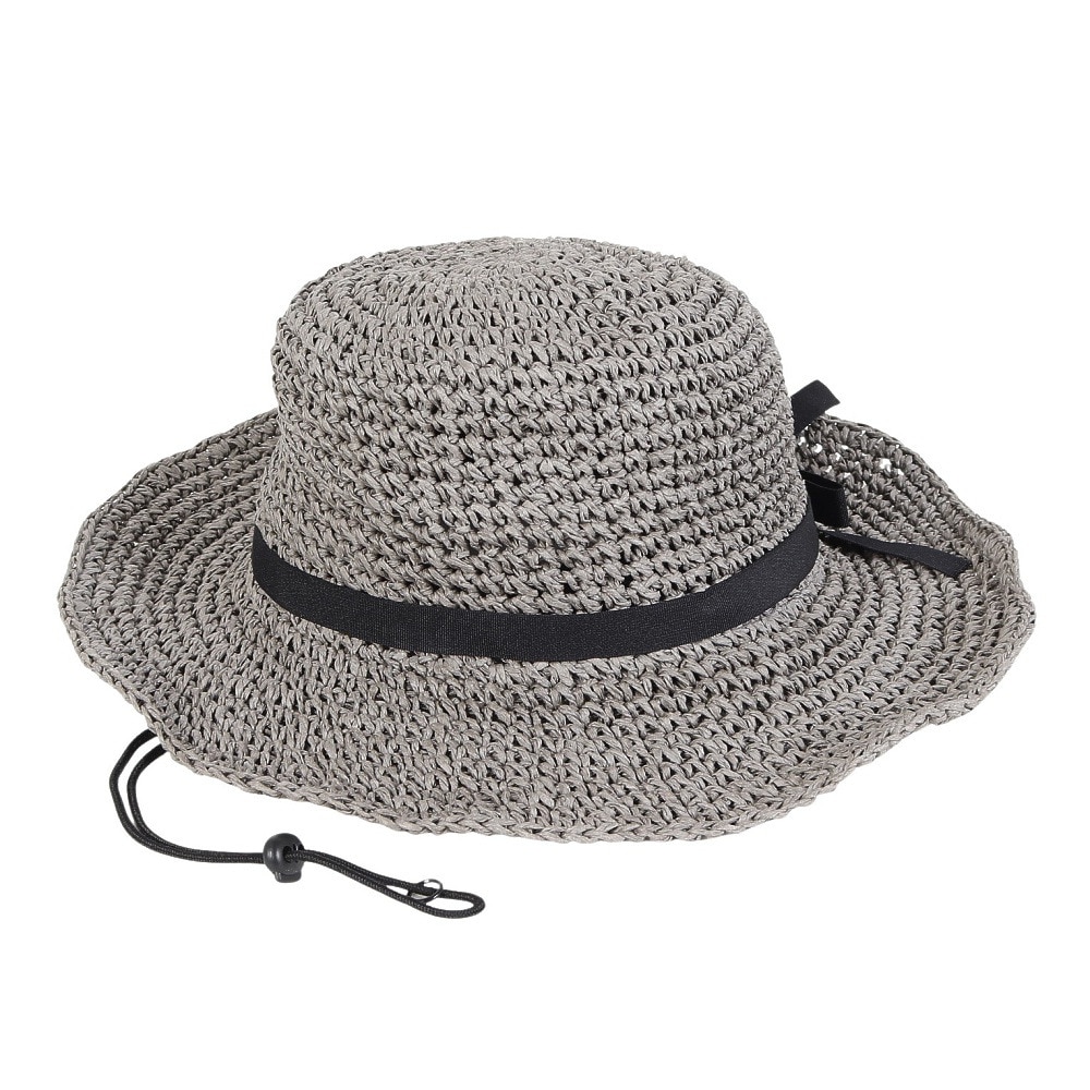 クー（Coo.）（レディース）ペーパーハット バックリボン グレー 898CO5ST0014 GRY