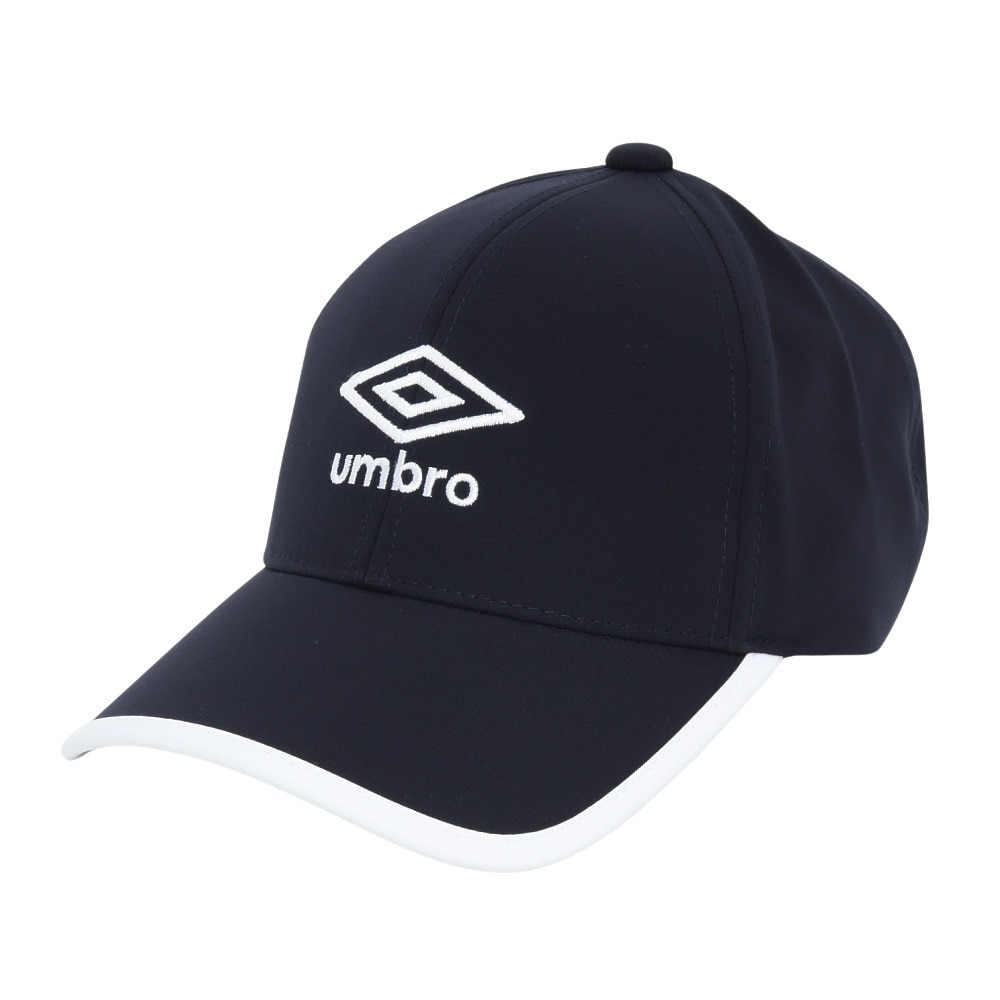 アンブロ（UMBRO）（キッズ）帽子 ジュニア はっ水メッシュキャップ 紺 UF5SCP03U NV J 撥水 暑さ対策 額部分冷却 男女兼用 